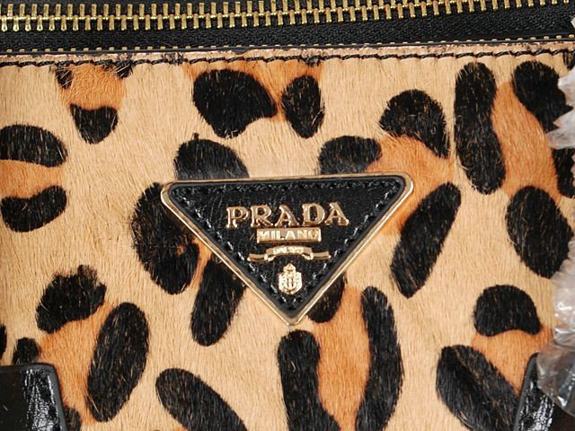 2014 Prada Horsehair & Calf Leather Tote Bag for sale BN2625 Apricot